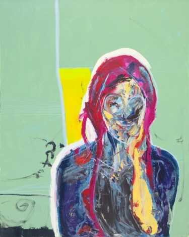 Painting titled "Structure of Tender…" by Condrache, Original Artwork, Acrylic Mounted on Wood Stretcher frame