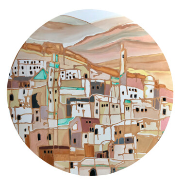Schilderij getiteld "Fes El-Bali" door Kelly Allison, Origineel Kunstwerk, Acryl