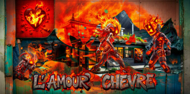 Цифровое искусство под названием "L’amour Chèvre" - Mathias Cascales (MC D/\RT), Подлинное произведение искусства, Цифровая…