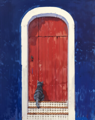 Digital Arts titled "Anybody home?" by Luda Rakhmanov, Original Artwork, Acrylic