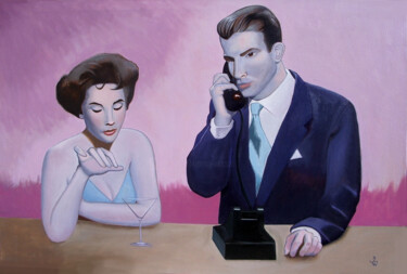 Pittura intitolato "Liz and Monty" da Blaine White, Opera d'arte originale, Olio Montato su Telaio per barella in legno