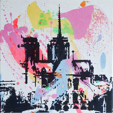 "PyB Notre DAME 2 PA…" başlıklı Tablo Pyb tarafından, Orijinal sanat, Akrilik Ahşap Sedye çerçevesi üzerine monte edilmiş