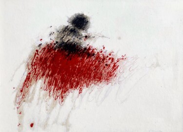 Pittura intitolato ""MENINE ROUGE" 2020" da Hanna Sidorowicz, Opera d'arte originale, Acrilico Montato su Telaio per barella…