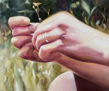 Pittura intitolato "Lato" da Anastazja Dżupina, Opera d'arte originale, Olio Montato su Telaio per barella in legno