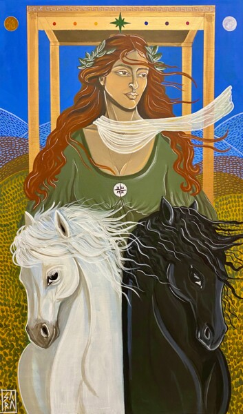 Pittura intitolato "Le Chariot n° VII (…" da Sara Verdini, Opera d'arte originale, Acrilico