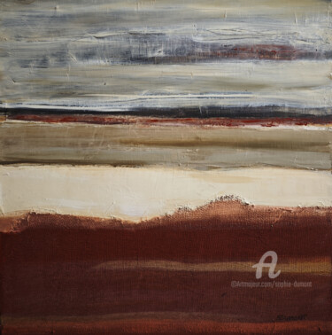 Painting titled "Traces" by Sophie Dumont, Original Artwork, Oil Mounted on Wood Stretcher frame