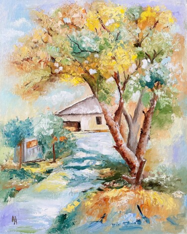 "The Quiet Path Home" başlıklı Tablo Natalie Aleksejeva (NatalieVerve) tarafından, Orijinal sanat, Petrol