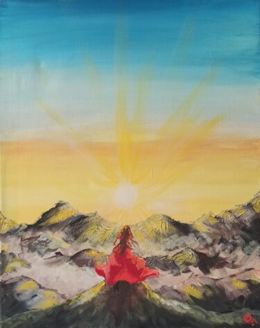 Im Angesicht der Unendlichkeit 「Im Angesicht der Un…」というタイトルの絵画 Johanna Schlößinによって, オリジナルのアートワーク, アクリル ウッドストレッチャーフレームにマウント