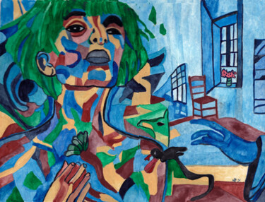 제목이 "Das Fenster"인 미술작품 Vera Boldt로, 원작, 수채화