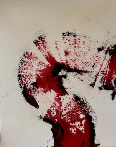 绘画 标题为“Red Abstract Painti…” 由Arina Safyanova, 原创艺术品, 丙烯 安装在木质担架架上
