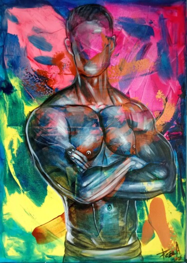 Peinture intitulée "Der universelle Mom…" par Rezaart, Œuvre d'art originale, Acrylique