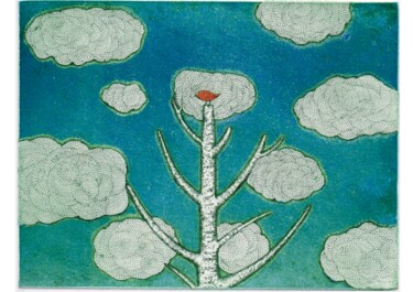 Printmaking titled "contemplation II" by Pia Chang, Original Artwork, Etching