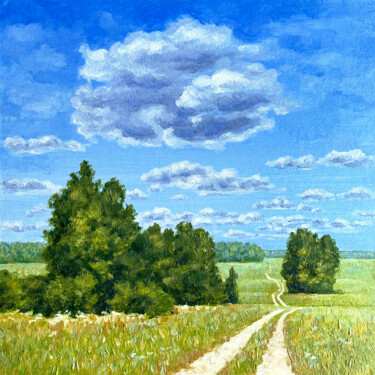 Sunny Hills 제목이 "Sunny Hills"인 미술작품 Sundra로, 원작, 기름