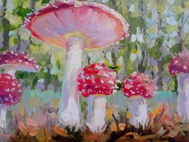 绘画 标题为“fly agarics 2” 由Irina Davidenko, 原创艺术品, 油