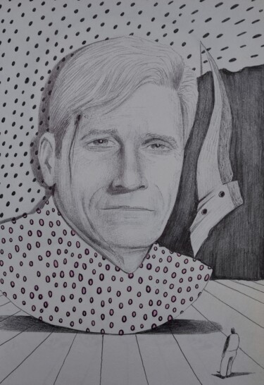 Disegno intitolato "Kloekie" da Milto Sideris, Opera d'arte originale, Biro
