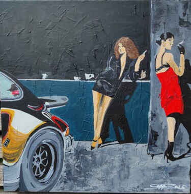 Pintura titulada "Acrylbild Porsche 9…" por Sepp Wörle, Obra de arte original, Acrílico Montado en Bastidor de camilla de ma…