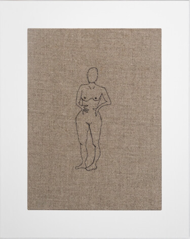 Nude No.3. Series "Stitching Nudes" 纺织艺术 标题为“Nude No.3. Series "…” 由Lena Ash, 原创艺术品, 刺绣