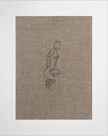 Nude No.5. Series "Stitching Nudes" 纺织艺术 标题为“Nude No.5. Series "…” 由Lena Ash, 原创艺术品, 刺绣