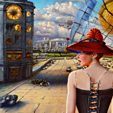 数字艺术 标题为“Futurist lady” 由Meahau, 原创艺术品, AI生成的图像