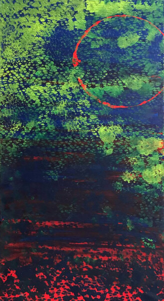 Pittura intitolato "Bright night" da Olga Melezhik, Opera d'arte originale, Acrilico Montato su Telaio per barella in legno