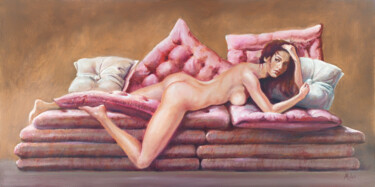 💟 La vie en Rose Peinture intitulée "💟 La vie en Rose" par Isabel Mahe, Œuvre d'art originale, Huile Monté sur Châssis en bois