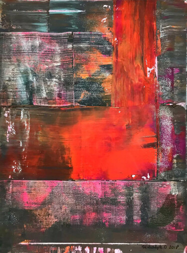 Pittura intitolato "LOVE" da Olga Melezhik, Opera d'arte originale, Acrilico Montato su Telaio per barella in legno