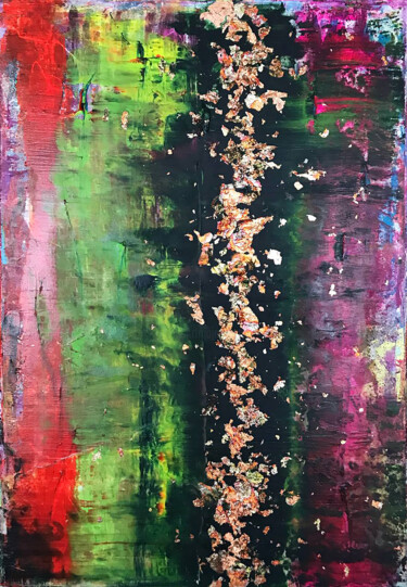 Painting titled "Burlesque" by Olga Melezhik, Original Artwork, Acrylic Mounted on Wood Stretcher frame