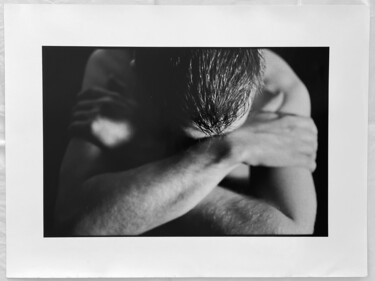 Nude male portrait, at night Fotografie getiteld "Nude male portrait,…" door Loeber-Bottero, Origineel Kunstwerk, Film fotografie