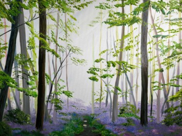 Pittura intitolato "Spring in Forest" da Aleksander Aleksiuk, Opera d'arte originale, Olio