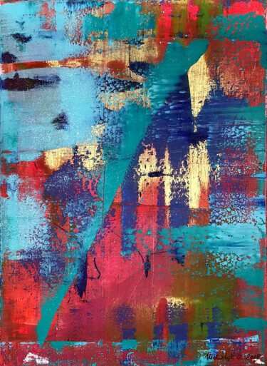 Painting titled "Summer breeze" by Olga Melezhik, Original Artwork, Acrylic Mounted on Wood Stretcher frame