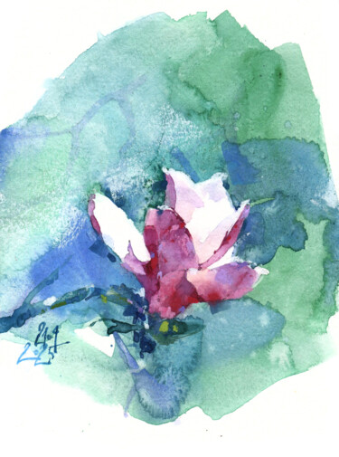 Spring air is softly green Painting titled "Spring air is softl…" by Ksenia Selianko, Original Artwork, Watercolor