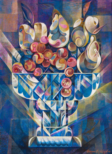 Pittura intitolato "Хрустальная ваза" da Danelian Gregor, Opera d'arte originale, Acrilico