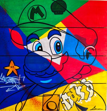 Schilderij getiteld "Magic Mario" door Caronart, Origineel Kunstwerk, Marker