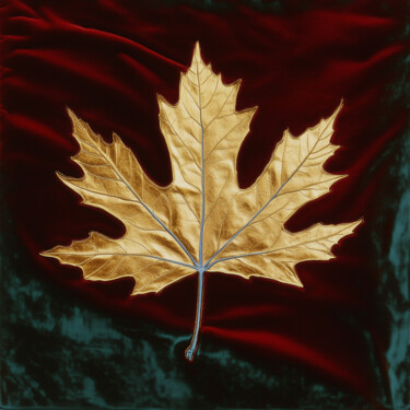 Digitale Kunst getiteld "Gilded Memory" door Alberto Capitani, Origineel Kunstwerk, AI gegenereerde afbeelding