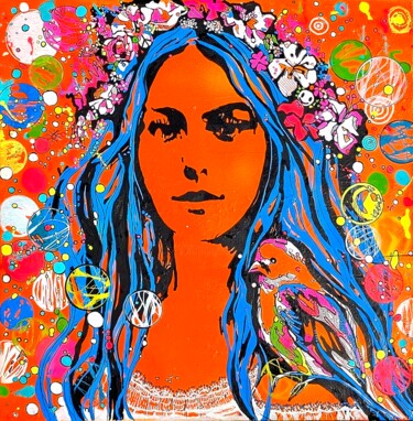 Drawing titled "SOMMER II" by Ute Kleist, Original Artwork, Acrylic