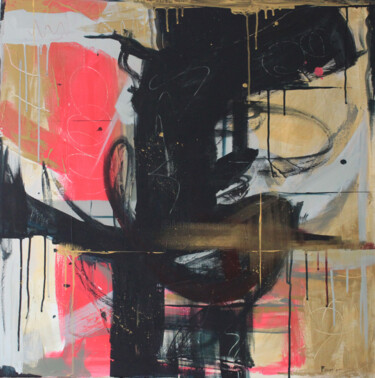 Painting titled "Imagine" by Joyce Fournier, Original Artwork, Acrylic Mounted on Wood Stretcher frame