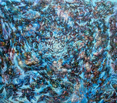 Blue Abyss "Blue Abyss" başlıklı Tablo Samvel Atasunts tarafından, Orijinal sanat, Petrol