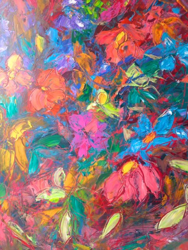 Peinture intitulée "Trottoir Imite//Gri…" par Sandra Land, Œuvre d'art originale, Huile