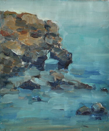 Rocks by the sea original oil painting Картина под названием "Rocks by the sea or…" - Marina Zubkova, Подлинное произведение искусства, Масло