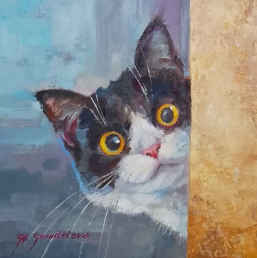 「Portrait of a black…」というタイトルの絵画 Svetlana Semiletovaによって, オリジナルのアートワーク, オイル