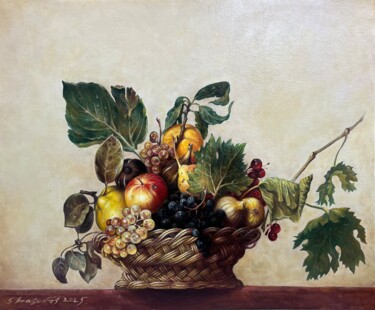 绘画 标题为“Basket of Fruit” 由Samvel Atasunts, 原创艺术品, 油