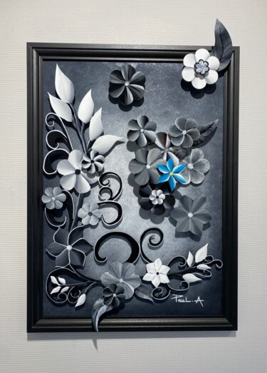 Fleurs de nuit 绘画 标题为“Fleurs de nuit” 由Alain Paul (PaulA), 原创艺术品, 丙烯 安装在木板上