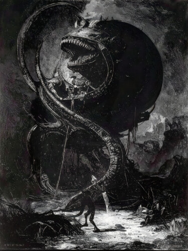 Inferno I Impressões e gravuras intitulada "Inferno I" por Lionel Morateur, Obras de arte originais, Pintura digital