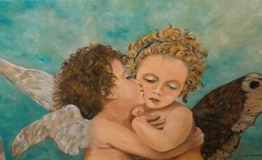 绘画 标题为“Copia di un partico…” 由Bruno Bifulco, 原创艺术品, 油 安装在木板上