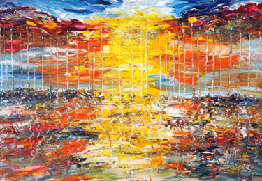 Sail Boat Marina M 8 Schilderij getiteld "Sail Boat Marina M 8" door Peter Nottrott, Origineel Kunstwerk, Acryl