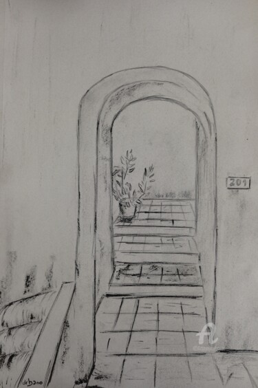 「El Pino」というタイトルの描画 Roberto Urbanoによって, オリジナルのアートワーク, 鉛筆