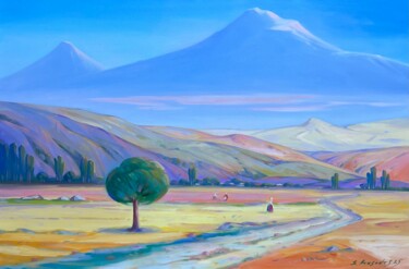 Sun-Kissed Ararat Peinture intitulée "Sun-Kissed Ararat" par Samvel Atasunts, Œuvre d'art originale, Huile
