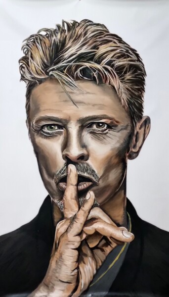 "Devid Bowie "silenc…" başlıklı Tablo Andrea Sgrò tarafından, Orijinal sanat, Petrol
