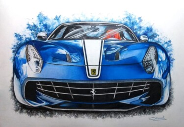 Peinture intitulée "FERRARI F60 América" par Nicky Chiarello, Œuvre d'art originale, Crayon