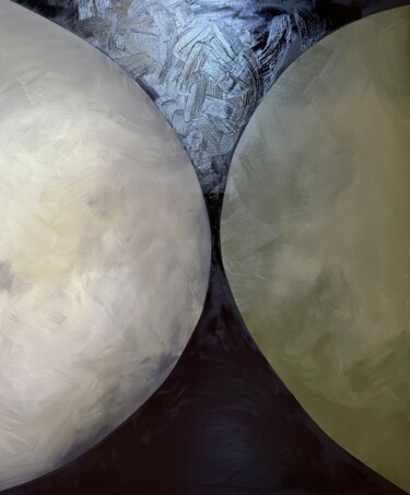 绘画 标题为“Green abstract pain…” 由Arina Safyanova, 原创艺术品, 丙烯 安装在木质担架架上